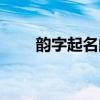 韵字起名的含义（韵字起名的含义）