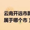 云南开远市属于地级还是县级市（云南开远市属于哪个市）