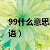 99什么意思网络语言（99什么意思网络流行语）