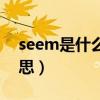 seem是什么意思英语翻译（seem是什么意思）