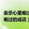 表示心里难过的面目表情怎么表示（表示心里难过的成语）