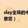 slay全场的中文是什么意思（全场slay是什么意思）