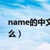 name的中文翻译是什么（name的中文是什么）