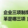 企业三项制度改革是哪三项（企业三项制度改革是哪三项）