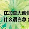 在加拿大他们说什么语言（加拿大的人主要说什么语言急）