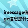 imessage信息是什么意思要开通吗（imessage信息是什么意思）