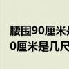 腰围90厘米是几尺几呀相当于多少码（腰围90厘米是几尺）