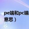 pe端和pc端是什么意思（pe端和pc端是什么意思）