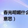 春光明媚什么意思啊（春光明媚的意思是什么意思）