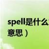 spell是什么意思中文翻译动词（spell是什么意思）