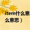 item什么意思中文翻译是否是位号（item什么意思）