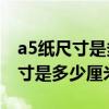 a5纸尺寸是多少厘米和a4一样大吗（a5纸尺寸是多少厘米）