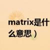 matrix是什么意思有什么作用（matrix是什么意思）