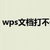 wps文档打不开怎么修复（wps文档打不开）