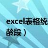 excel表格统计年龄段 为0（excel表格统计年龄段）