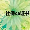 社保ca证书下载（社保ca证书下载安装）