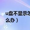 u盘不显示怎么办显示格式化（u盘不显示怎么办）