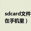 sdcard文件可以删除吗（sdcard是什么意思在手机里）