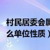 村民居委会属于什么单位性质（居委会属于什么单位性质）