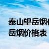 泰山望岳烟价格表2021价格表图片（泰山望岳烟价格表）