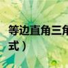 等边直角三角型公式（等边直角三角形边长公式）