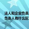 法人和企业负责人承担的责任一样吗?（法定代表人和企业负责人有什么区别 可以举个例子吗）