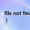 file not found的中文翻译（file not found）