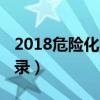 2018危险化学品名录（危险化学品2018年目录）