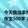 今天我当家作文500字优秀作（今天我当家的作文500字）