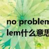 no problem是什么意思中文翻译（no problem什么意思）