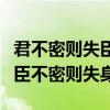 君不密则失臣臣不密什么意思（君不密则失臣臣不密则失身）