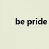 be pride of是什么意思（be pride）