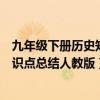 九年级下册历史知识点总结人教版部编（九年级下册历史知识点总结人教版）