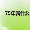 75年属什么生肖多大（75年属什么生肖）