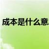 成本是什么意思举例说明（成本是什么意思）