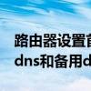 路由器设置首选dns和备用dns填什么（首选dns和备用dns填什么）