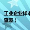 工业企业样本调查表怎么填（工业企业样本调查表）