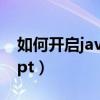 如何开启javascript功能（如何开启javascript）