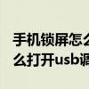 手机锁屏怎么开启usb调试模式（手机锁屏怎么打开usb调试）