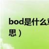 bod是什么意思污水处理方面（od是什么意思）