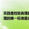 实践是检验真理的唯一标准是谁提出的观点（实践是检验真理的唯一标准是谁提出的）