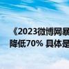 《2023微博网暴治理报告》发布 微博不友善私信用户数量降低70% 具体是什么情况?