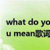 what do you mean歌词含义（what do you mean歌词）