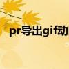 pr导出gif动图怎么缩小内存（pr导出gif）