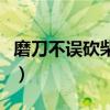 磨刀不误砍柴工打一四字词（磨刀不误砍柴工）