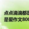 点点滴滴都是爱作文800字初二（点点滴滴都是爱作文800字）