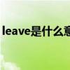 leave是什么意思过去式（leave是什么意思）