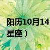 阳历10月14日是什么星座（10月14日是什么星座）