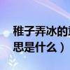 稚子弄冰的意思是什么10字（稚子弄冰的意思是什么）