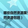 哪些自然资源属于国家所有即全民所有（属于国家所有的自然资源包括）